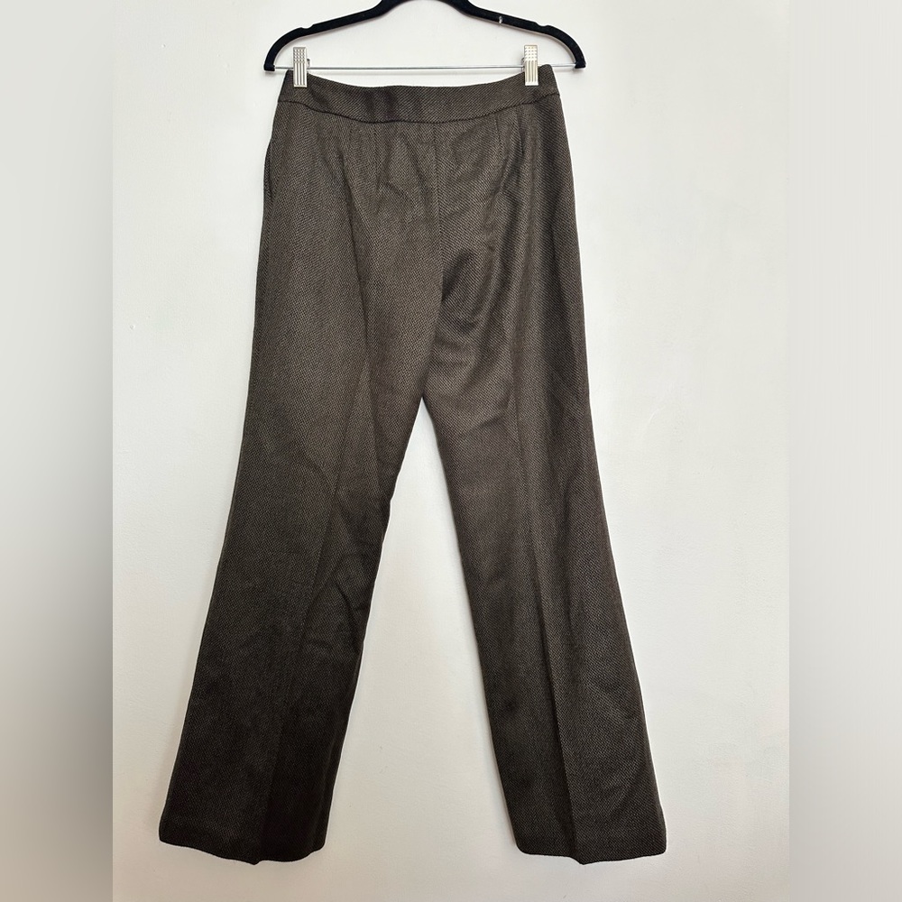 Ann Taylor Loft Wool and Cashmere Blend Brown Tweed Trousers - Picture 3 of 3